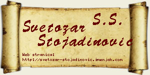 Svetozar Stojadinović vizit kartica